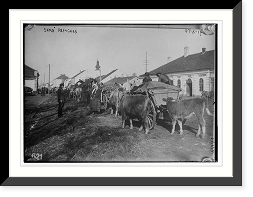 Historic Framed Print, Serb. Refugees,  17-7/8" x 21-7/8"