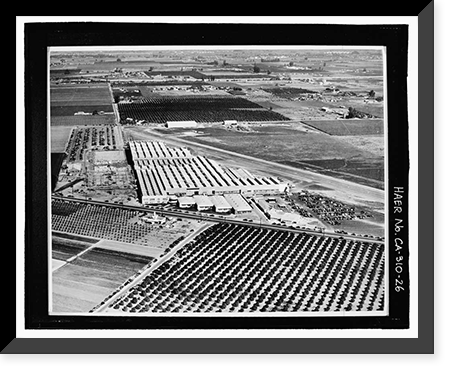 Historic Framed Print, NASA Industrial Plant, 12214 Lakewood Boulevard, Downey, Los Angeles County, CA - 26,  17-7/8" x 21-7/8"