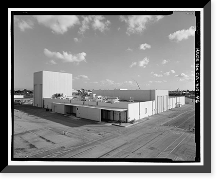 Historic Framed Print, NASA Industrial Plant, 12214 Lakewood Boulevard, Downey, Los Angeles County, CA - 44,  17-7/8" x 21-7/8"
