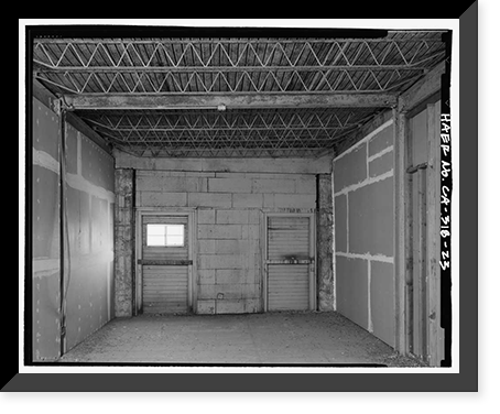 Historic Framed Print, College Heights Lemon Packing House, 519-532 West First Street, Claremont, Los Angeles County, CA - 23,  17-7/8" x 21-7/8"