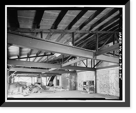 Historic Framed Print, College Heights Lemon Packing House, 519-532 West First Street, Claremont, Los Angeles County, CA - 25,  17-7/8" x 21-7/8"