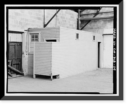 Historic Framed Print, College Heights Lemon Packing House, 519-532 West First Street, Claremont, Los Angeles County, CA - 29,  17-7/8" x 21-7/8"