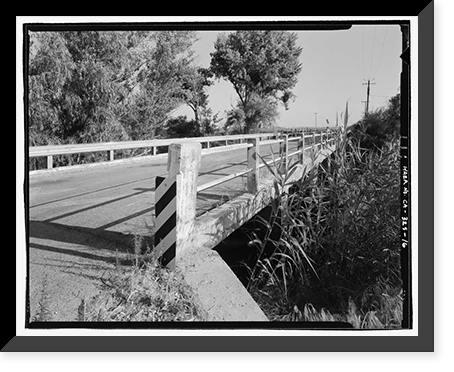 Historic Framed Print, Cottonwood Creek Bridge, Spanning Cottonwood Creek on Road 28, Madera, Madera County, CA - 16,  17-7/8" x 21-7/8"
