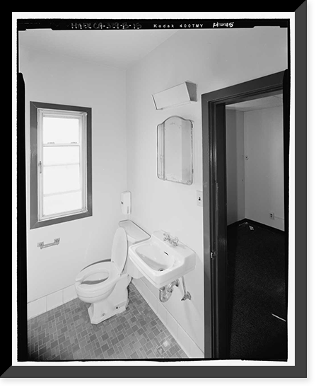 Historic Framed Print, U.S. Coast Guard Air Station San Francisco, Bachelor Officer Quarters, 1020 North Access Road, San Francisco, San Francisco County, CA - 15,  17-7/8" x 21-7/8"