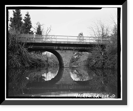 Historic Framed Print, First Street Bridge, Spanning Napa Creek at First Street, between Main Street & Soscol Avenue, Napa, Napa County, CA - 10,  17-7/8" x 21-7/8"