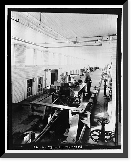 Historic Framed Print, Lake Whitney Water Filtration Plant, Filtration Plant, South side of Armory Street between Edgehill Road & Whitney Avenue, Hamden, New Haven County, CT - 49,  17-7/8" x 21-7/8"