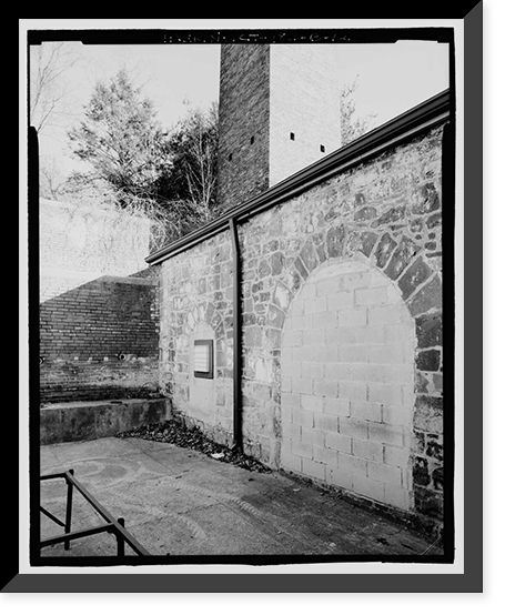 Historic Framed Print, Lake Whitney Water Filtration Plant, Armory Street Pumphouse, North side of Armory Street between Edgehill Road & Whitney Avenue, Hamden, New Haven County, CT - 12,  17-7/8" x 21-7/8"