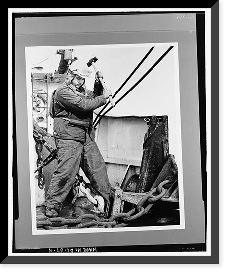 Historic Framed Print, U.S. Coast Guard Buoy Tenders, 180' Class, U.S. Coast Guard Headquarters, 2100 Second Street, Washington, District of Columbia, DC - 4,  17-7/8" x 21-7/8"