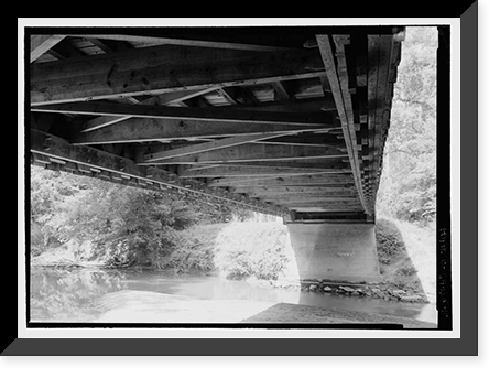 Red Oak Creek Bridge, Spanning (Big) Red Oak Creek, Huel Brown Road (Cov, Woodbury vicinity, Meriwether County, GA - 10, Antique Wall Art
