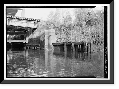 Historic Framed Print, Savannah & Ogeechee Barge Canal, Between Ogeechee & Savannah Rivers, Savannah vicinity, Chatham County, GA - 15,  17-7/8" x 21-7/8"