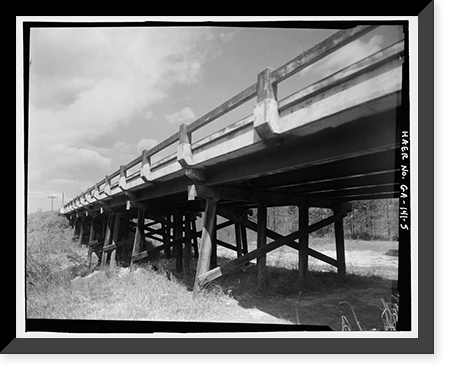 Mill Creek Bridge, State Highway 31/U.S. 441 spanning Mill Creek, Pridgen, Coffee County, GA - 5, Antique Print