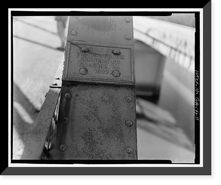 Historic Framed Print, Sand Bar Ferry Bridge, Spanning Savannah River  on State Highway 28, Augusta, Richmond County, GA - 11,  17-7/8" x 21-7/8"