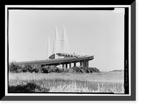Sidney Lanier Bridge, Spanning Brunswick River, Brunswick, Glynn County, GA - 30, Antique Poster