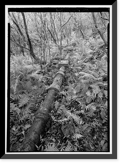 Historic Framed Print, Kalaupapa Water Supply System, Waikolu Valley to Kalaupapa Settlement, Island of Molokai, Kalaupapa, Kalawao County, HI - 10,  17-7/8" x 21-7/8"
