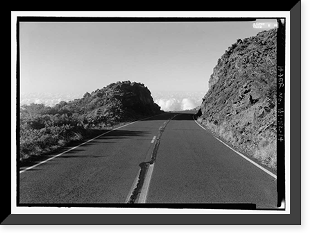 Historic Framed Print, Haleakala National Park Roads, Pukalani, Maui County, HI - 14,  17-7/8" x 21-7/8"