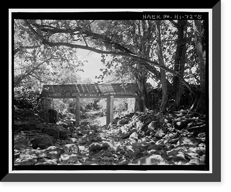 Historic Framed Print, Kapi' A Stream Bridge, Spanning Kapi' a Stream on Hana Highway (County Route 31), Hana, Maui County, HI - 5,  17-7/8" x 21-7/8"