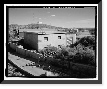 Historic Framed Print, Edwards Air Force Base, Air Force Rocket Propulsion Laboratory, Electrical Substation, Test Area 1-115, northwest end of Saturn Boulevard, Boron vicinity, Kern County, CA,  17-7/8" x 21-7/8"