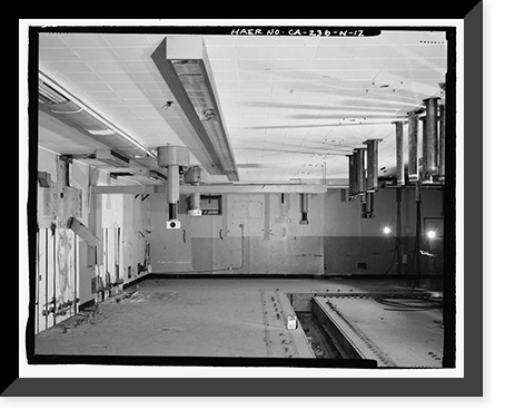 Historic Framed Print, Edwards Air Force Base, Air Force Rocket Propulsion Laboratory, Instrumentation & Control Building, Test Area 1-115, northwest end of Saturn Boulevard, Boron vicinity, Kern County, CA - 2,  17-7/8" x 21-7/8"