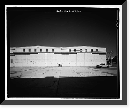 Historic Framed Print, U.S. Naval Air Station, Seaplane Hangar, Pensacola, Escambia County, FL - 19,  17-7/8" x 21-7/8"