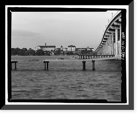 Historic Framed Print, Ormond Hotel, 15 East Granada, Ormond Beach, Volusia County, FL,  17-7/8" x 21-7/8"