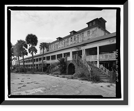 Historic Framed Print, Ormond Hotel, 15 East Granada, Ormond Beach, Volusia County, FL - 7,  17-7/8" x 21-7/8"
