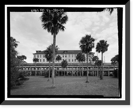 Historic Framed Print, Ormond Hotel, 15 East Granada, Ormond Beach, Volusia County, FL - 10,  17-7/8" x 21-7/8"