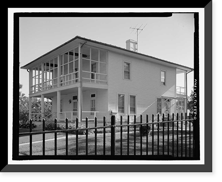 U.S. Naval Air Station, Barrancas National Cemetery, Superintendent's Lodge, Intersection of Hovey & Duncan Roads, Pensacola, Escambia County, FL - 6 Classic, Vintage Print
