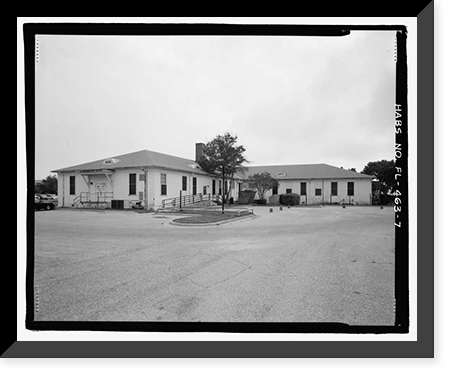Historic Framed Print, U.S. Naval Air Station, Cadet Administration Building, 140 Fred Bauer Road, Pensacola, Escambia County, FL - 7,  17-7/8" x 21-7/8"