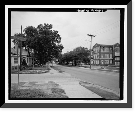 Historic Framed Print, George Washington Junior High School, 707 Columbus Drive, Tampa, Hillsborough County, FL,  17-7/8" x 21-7/8"