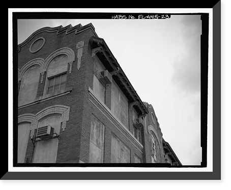 Historic Framed Print, George Washington Junior High School, 707 Columbus Drive, Tampa, Hillsborough County, FL - 23,  17-7/8" x 21-7/8"