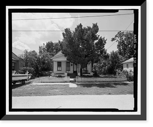 Historic Framed Print, 1924 West Laurel Street (House), Tampa, Hillsborough County, FL,  17-7/8" x 21-7/8"
