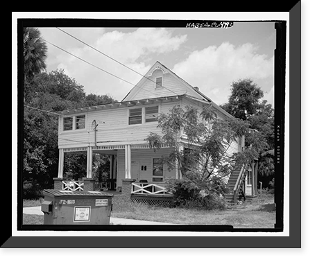 Historic Framed Print, 1805 North Central Avenue (House), Tampa, Hillsborough County, FL - 2,  17-7/8" x 21-7/8"