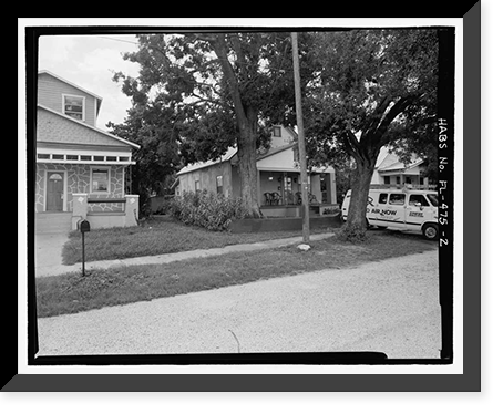 Historic Framed Print, 1920 West Laurel Street (House), Tampa, Hillsborough County, FL - 2,  17-7/8" x 21-7/8"