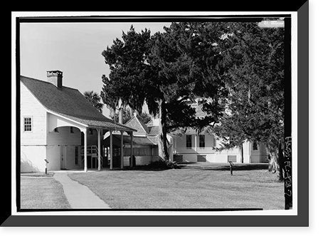 Historic Framed Print, Kingsley Plantation, 11676 Palmetto Avenue, Jacksonville, Duval County, FL - 7,  17-7/8" x 21-7/8"