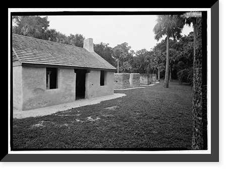 Historic Framed Print, Kingsley Plantation, 11676 Palmetto Avenue, Jacksonville, Duval County, FL - 19,  17-7/8" x 21-7/8"
