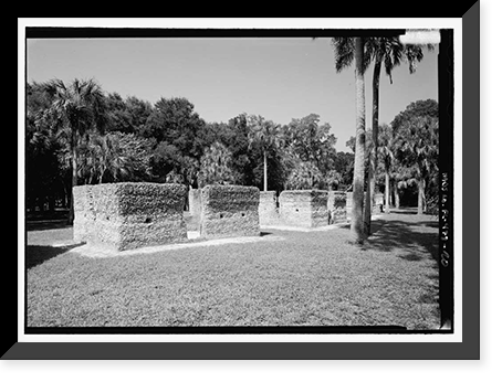 Historic Framed Print, Kingsley Plantation, 11676 Palmetto Avenue, Jacksonville, Duval County, FL - 20,  17-7/8" x 21-7/8"
