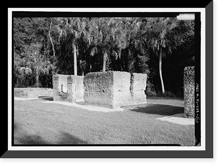 Historic Framed Print, Kingsley Plantation, 11676 Palmetto Avenue, Jacksonville, Duval County, FL - 30,  17-7/8" x 21-7/8"