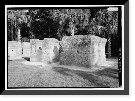 Historic Framed Print, Kingsley Plantation, 11676 Palmetto Avenue, Jacksonville, Duval County, FL - 35,  17-7/8" x 21-7/8"