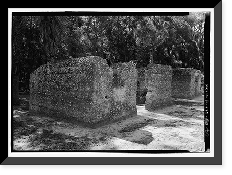 Historic Framed Print, Kingsley Plantation, 11676 Palmetto Avenue, Jacksonville, Duval County, FL - 49,  17-7/8" x 21-7/8"