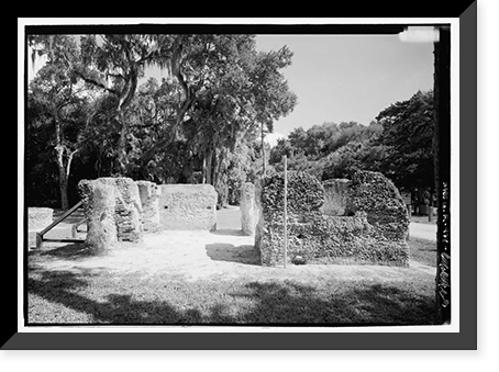 Historic Framed Print, Kingsley Plantation, 11676 Palmetto Avenue, Jacksonville, Duval County, FL - 63,  17-7/8" x 21-7/8"