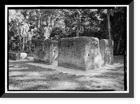 Historic Framed Print, Kingsley Plantation, 11676 Palmetto Avenue, Jacksonville, Duval County, FL - 75,  17-7/8" x 21-7/8"