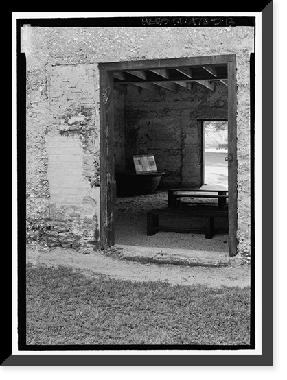 Historic Framed Print, Kingsley Plantation, Barn, 11676 Palmetto Avenue, Jacksonville, Duval County, FL - 13,  17-7/8" x 21-7/8"