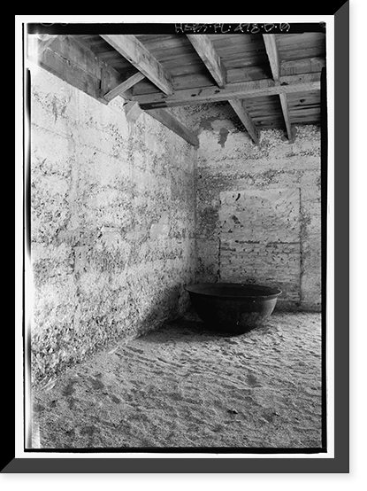 Historic Framed Print, Kingsley Plantation, Barn, 11676 Palmetto Avenue, Jacksonville, Duval County, FL - 19,  17-7/8" x 21-7/8"