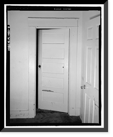 Historic Framed Print, 605 East Frances Avenue (House), Tampa, Hillsborough County, FL - 8,  17-7/8" x 21-7/8"