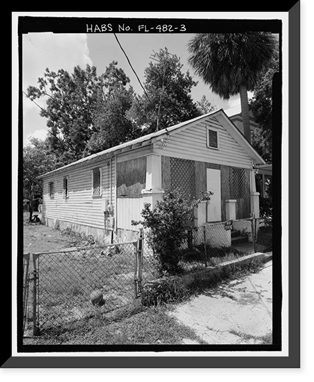 Historic Framed Print, 1928 West Laurel Street (House), Tampa, Hillsborough County, FL - 3,  17-7/8" x 21-7/8"