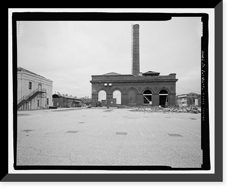 Historic Framed Print, U.S. Naval Air Station, Refrigeration Plant, Center Avenue, Pensacola, Escambia County, FL,  17-7/8" x 21-7/8"