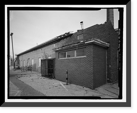 Historic Framed Print, U.S. Naval Air Station, Refrigeration Plant, Center Avenue, Pensacola, Escambia County, FL - 6,  17-7/8" x 21-7/8"