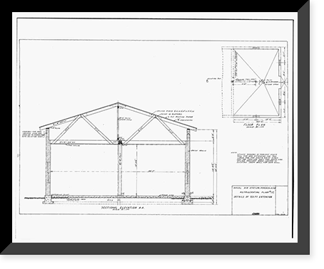 Historic Framed Print, U.S. Naval Air Station, Refrigeration Plant, Center Avenue, Pensacola, Escambia County, FL - 11,  17-7/8" x 21-7/8"