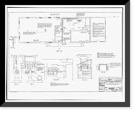 Historic Framed Print, U.S. Naval Air Station, Refrigeration Plant, Center Avenue, Pensacola, Escambia County, FL - 12,  17-7/8" x 21-7/8"