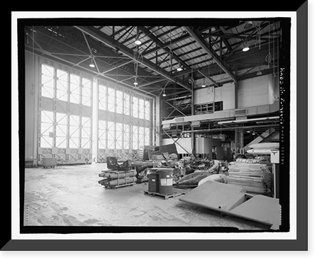 Historic Framed Print, U.S. Naval Air Station, Assembly & Repair Shop, East Avenue, Pensacola, Escambia County, FL - 17,  17-7/8" x 21-7/8"